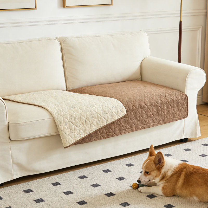 Housse pour canapé imperméable et antidérapante pour animal de compagnie, 70 po x 30 po, brun, BWL