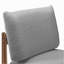 Chaise de loisirs en bois massif au design moderne et simple, équipée d'un siège et d'un dossier moelleux, pouvant être utilisée dans le salon ou la chambre à coucher (gris)
