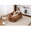 Chaise longue incurvée à compression pour intérieur, canapé deux places moderne avec assise profonde et 1 coussin