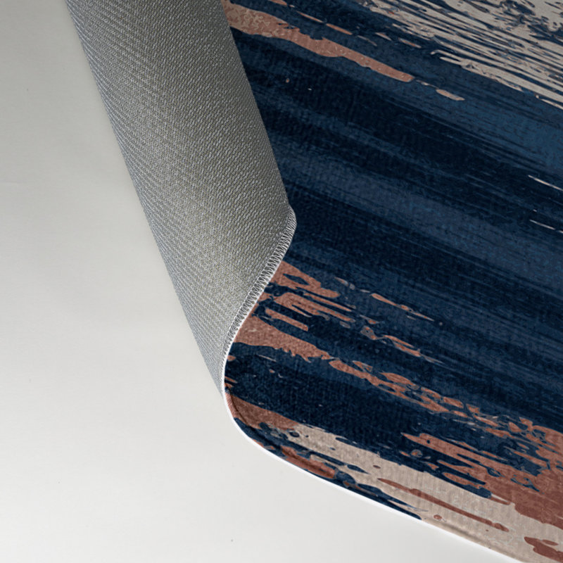Watercolor Gray Indoor and Outdoor Area Rug, Round 5'