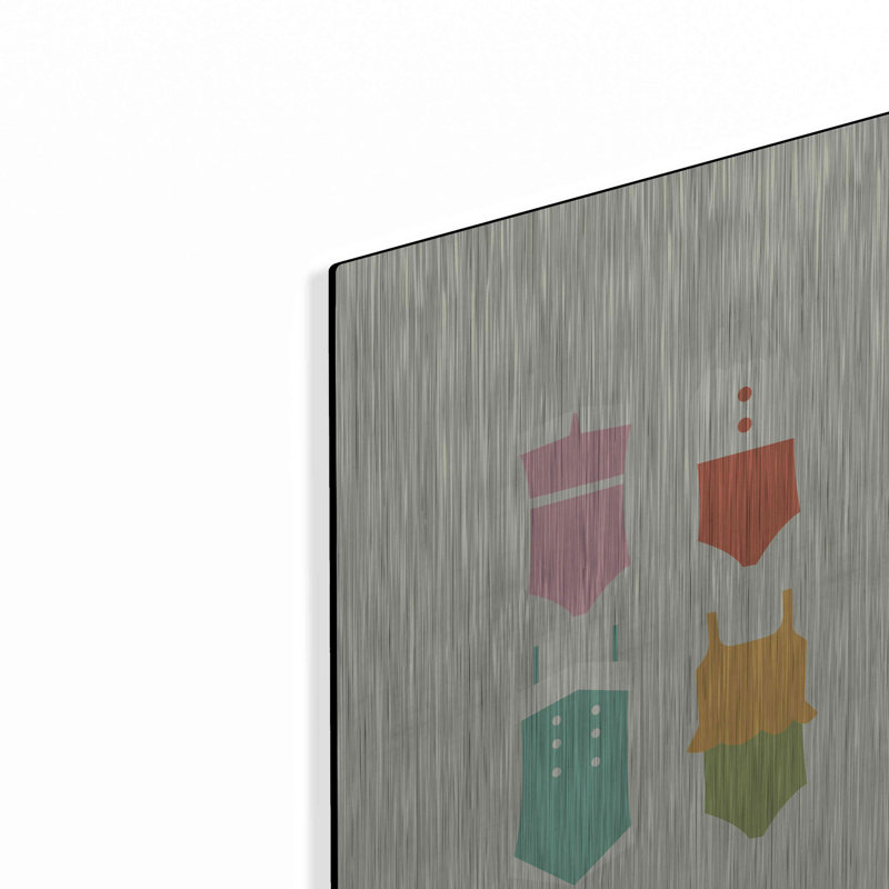 Lark Manor ™ «Summer Bathing Suits» par Ann Kelle Designs, art mural en métal, H 16 po x l 12 po