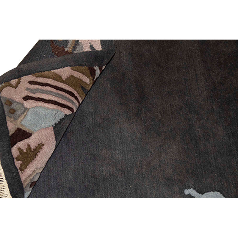 Tapis gris de haute qualité noué à la main