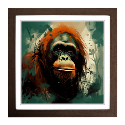 Orangutan Conceptual Art - Framed Print