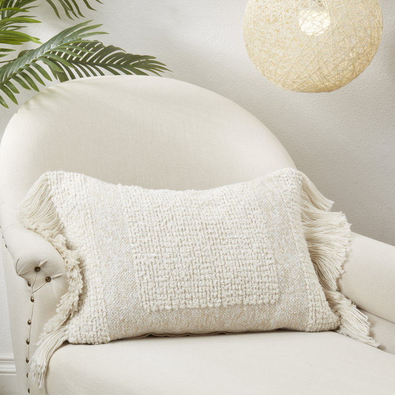 Fringe Haven Outdoor Down Filled Throw Pillow