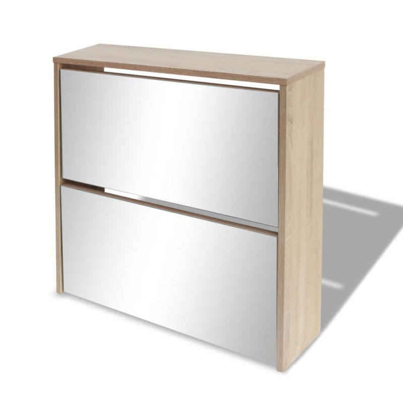4 Pair Flip Down Shoe Storage, Oak
