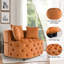 Fauteuil demi-tonneau en velours 36,6 po Keoka-365700108