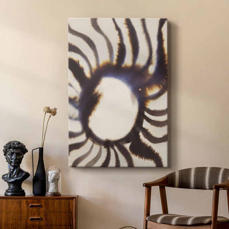 Inky Rays I - galerie sur mesure, H 18 po x l 12 po
