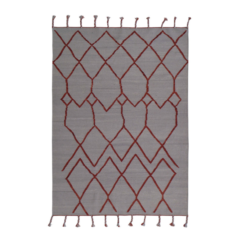 Trumbull Rectangle Geometric Hand Woven Kilim, Rectangle 200 x 290cm