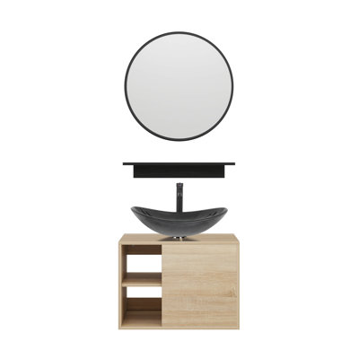 Ensemble de meuble-lavabo avec miroir Hemish