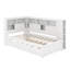 Lit de jour simple en bois avec tablettes et lit gigogne-1642728275