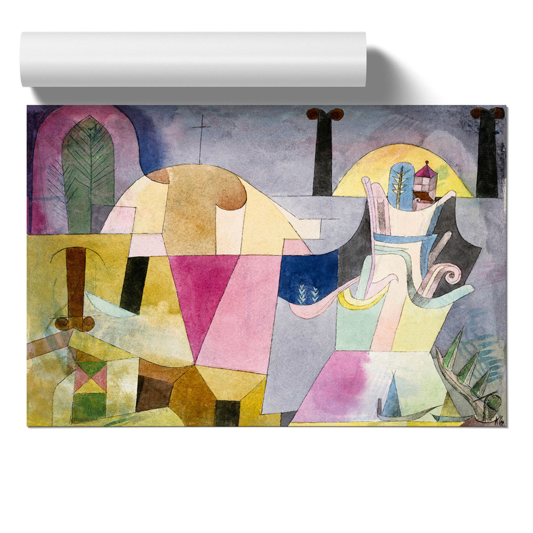 Black Columns in a Landscape by Paul Klee - Frameless Print