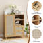 Rattan Accent Cabinet With Adjustable Shelves-85159875