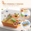 Hamster Cage 3 Tiers Gerbil Cage for Dwarf Hamsters with Tubes Ladder