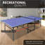 8Ft Mid-Size Table Tennis Table Foldable & Portable Ping Pong Table Set For Indoor Games With Net