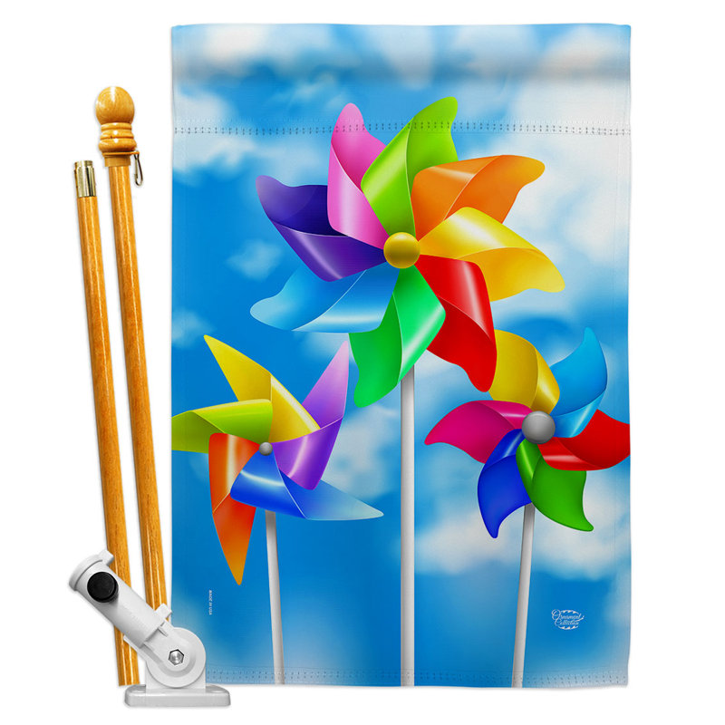 Ensemble de drapeaux en polyester 40 x 28 po à 2 côtés