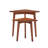 Amarius Nesting End Tables, Set of 2, Mid-Century Modern Triangular Design, Space-Saving Accent Side Tables, Warm Chestnut Finish, 24 in. Width