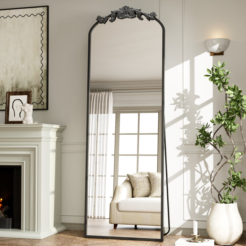 Arch Mirror Full Length, Traditional Vintage Ornate Baroque Mirror, 69" x 24"