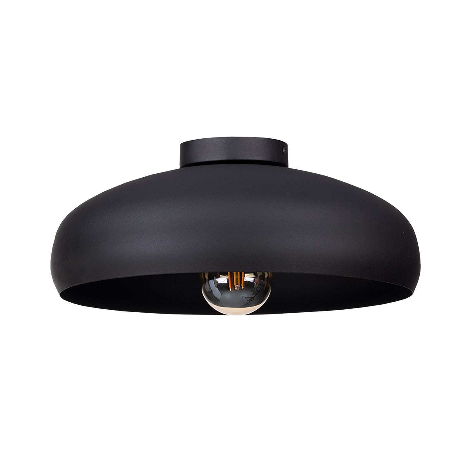 Gavina Single Light Metal Semi Flush Mount, Black