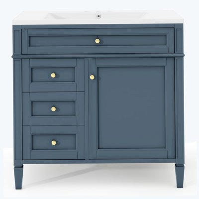Ensemble de meuble-lavabo simple 36 po avec plateau en résine Elad