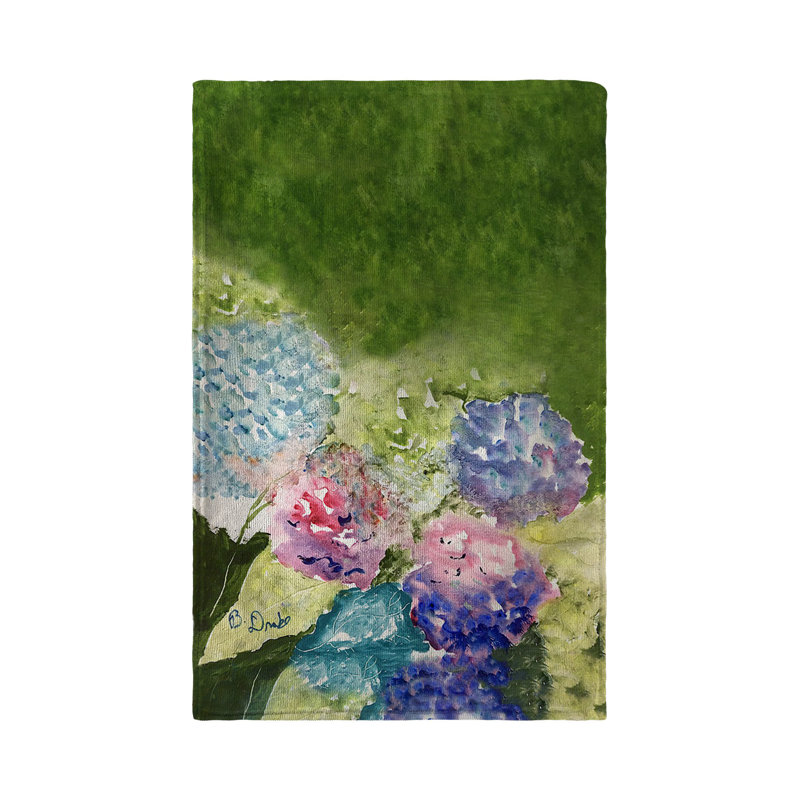 Serviette de cuisine rose et mauve
