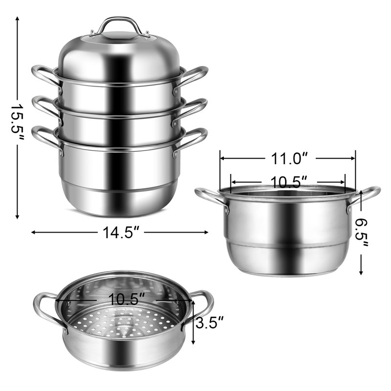 6 - Piece Stainless Steel Cookware Set