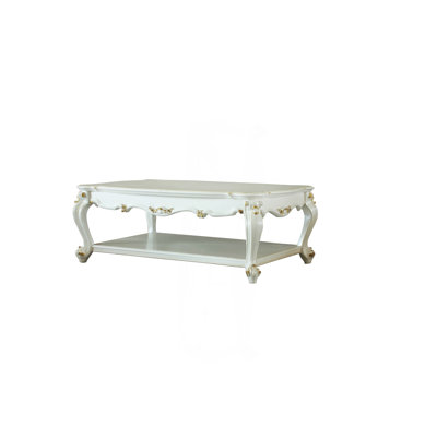 Table basse antique avec tablette inférieure