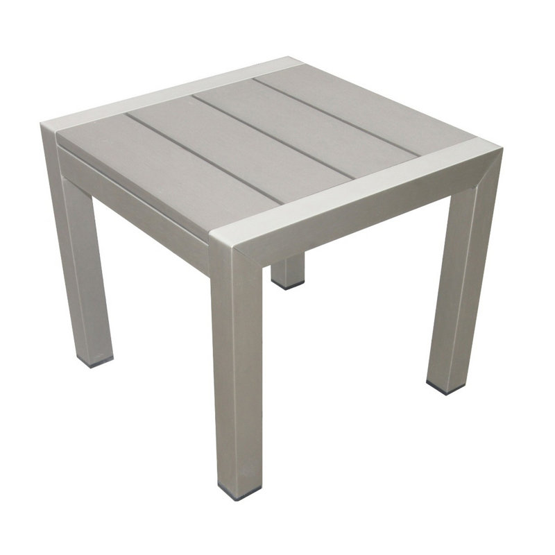 Table d'appoint Lawler, Plateau gris / base grise