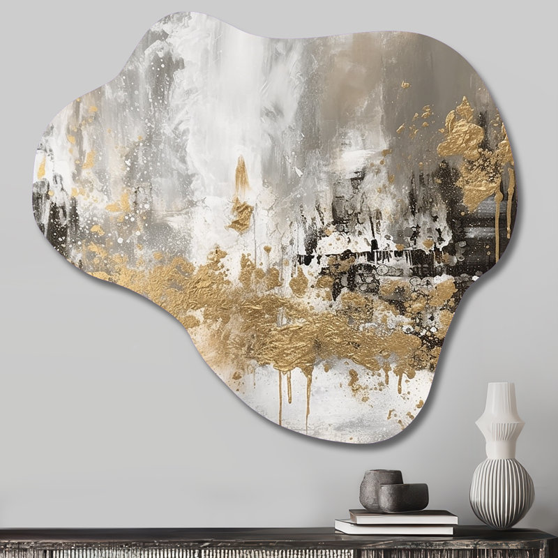 Estinnes - Art mural asymétrique en forme de nuage abstrait, H 25 po x l 28 po