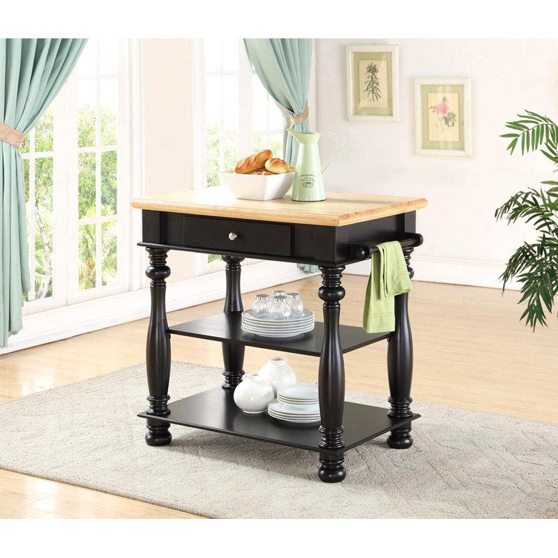 Black Kitchen Island