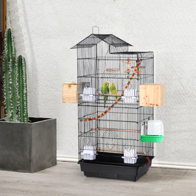 251.46cm Iron Pointed Top Table Top Bird Cage with Perch