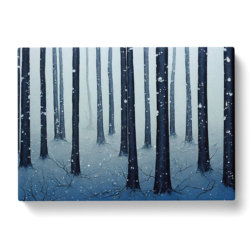 Painted Winter Forest Vol.4 - Wrapped Canvas, 40cm H x 60cm W x 3cm D