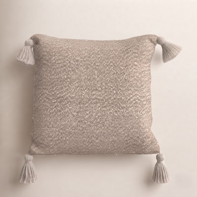 Mino Tassels Cotton Blend Throw Pillow