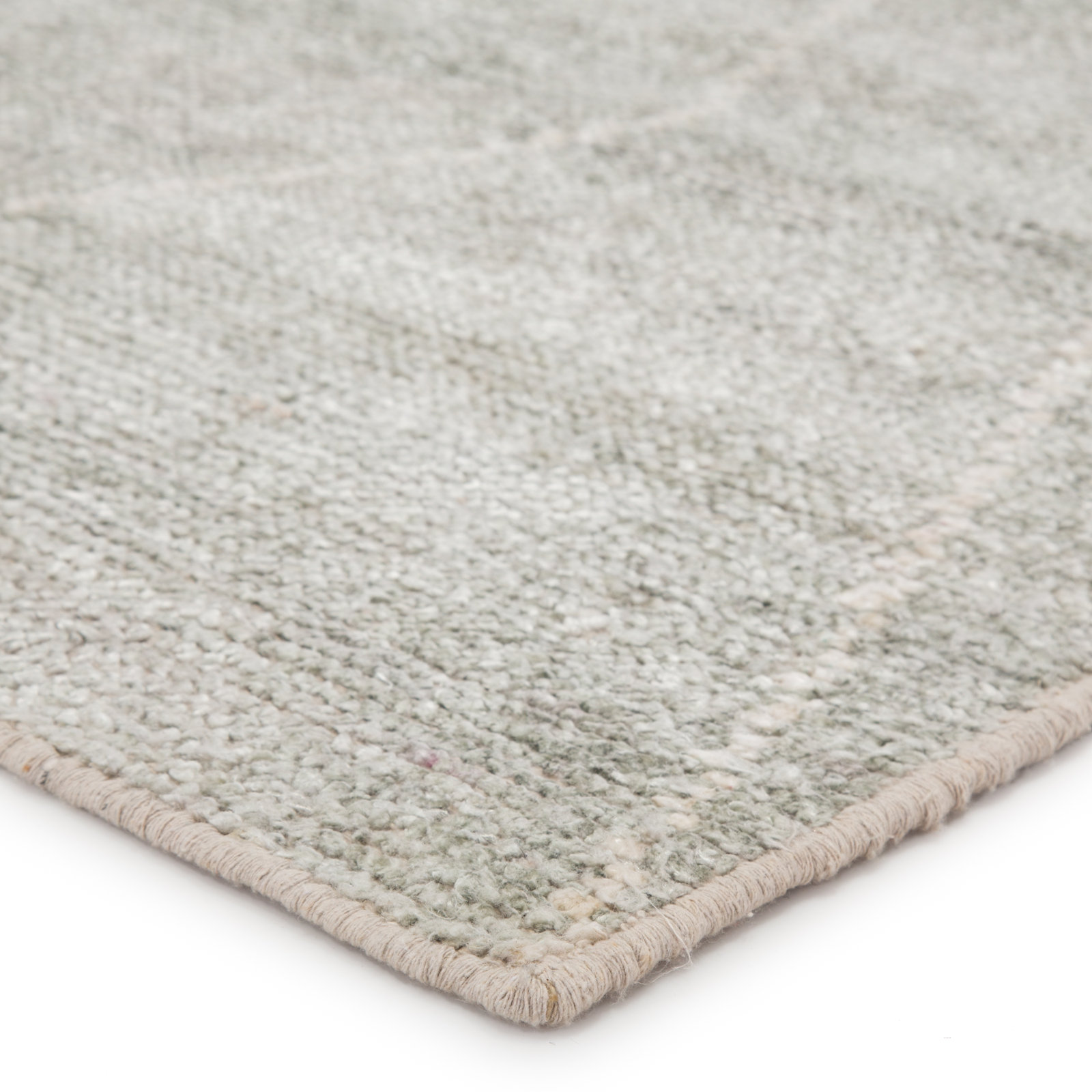 Flensburg Light Blue Ivory Hand-Knotted Rug, Rectangle 7'10" x 10'10"