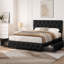 Upholstered Bed Frame with Drawer Storage-370691892-380821006