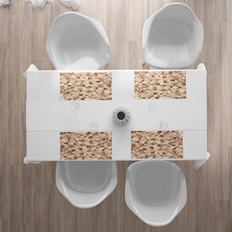 Polyester Floral Rectangle Placemat