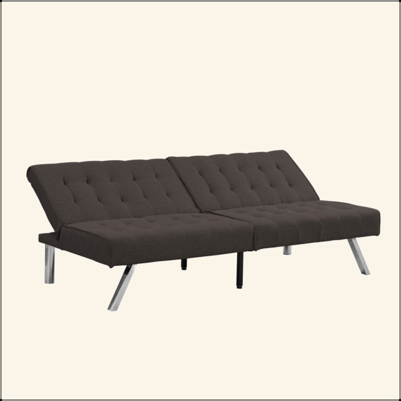 WOOD FRAME, STAINLESS LEG, FUTON, SOFA BED, Espresso