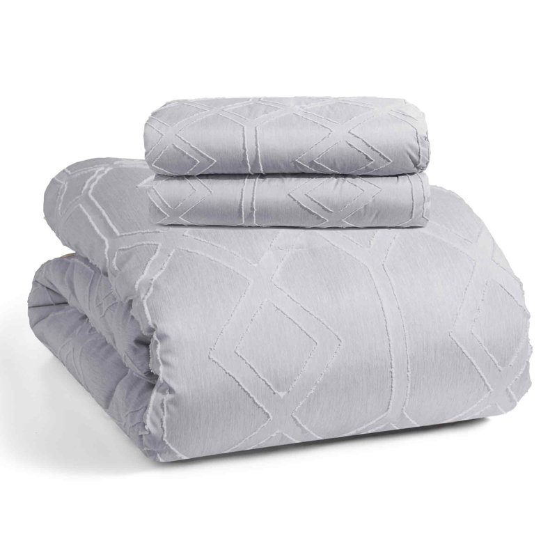 Ensemble d'édredon toutes saisons, Édredon très grand + 2 taies d'oreiller très gr, Mauve