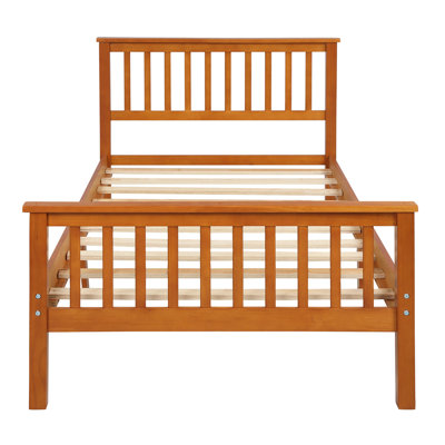 Lit plateforme en bois massif avec finition en chêne - offre un soutien luxueux pour les lattes de la chambre à coucher et améliore la qualité du sommeil