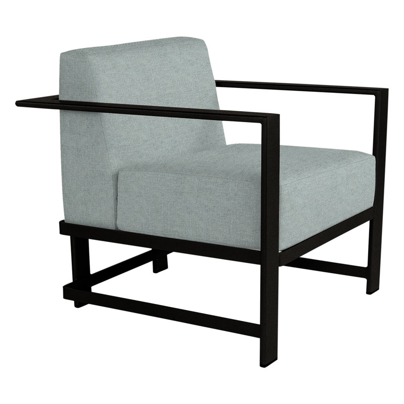 Studio Outdoor Lounge Chair, Carbon Black, Sahara Cafe