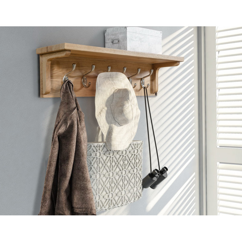 Hatcher Solid Wood 6 - Hook Wall Mounted Coat Rack