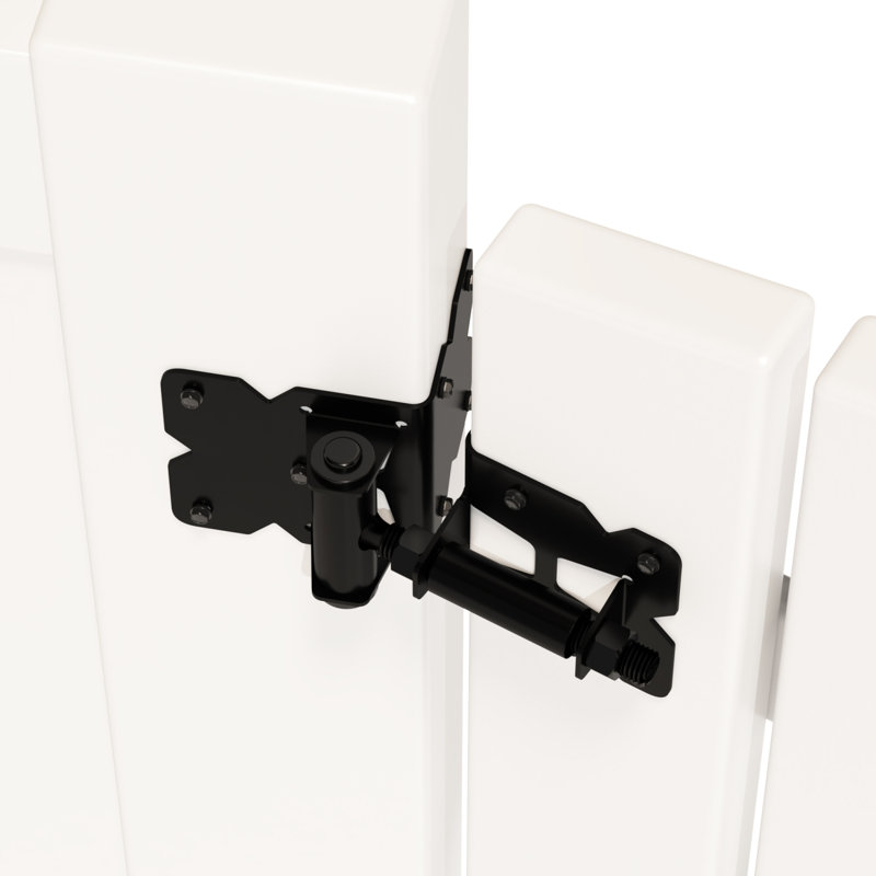 Paquet de 2 charnières de clôture en bois et en vinyle en acier inoxydable à fermeture automatique