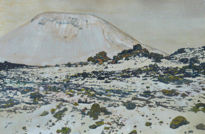 Frozen Volcanic Peaks Print, Size, Format, Frame Color