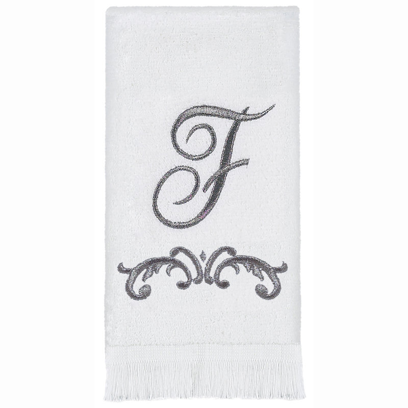 Avanti Linens Scroll Mono Fingertip Towel F