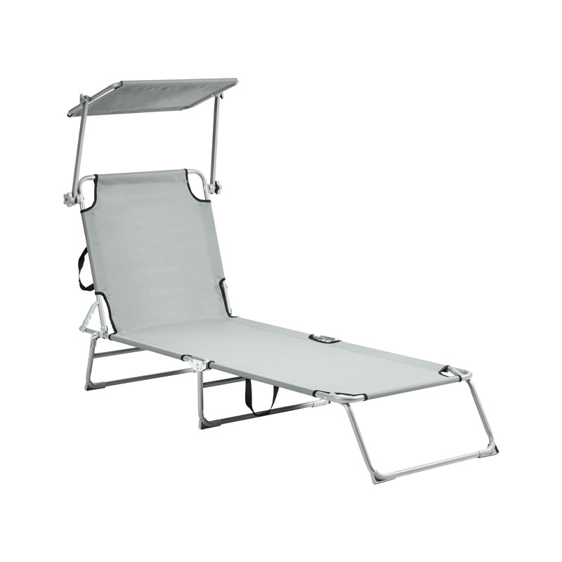 Sun Lounger FOLIGNO Metal, Grey