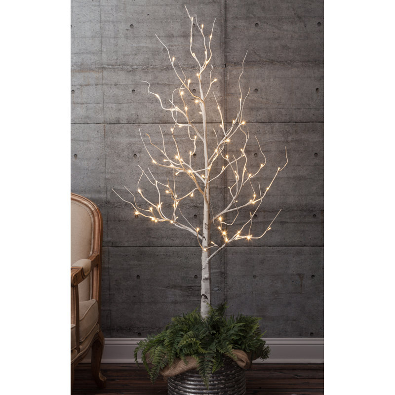 6 Ft. Prelit Birch Tree With Warm White Leds