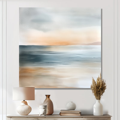Ocean Canvas Wall Art, Calm Ocean Horizon, Waves Beauty, Calm Sea Decor