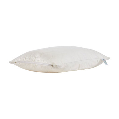 Oreiller de lit grand en coton, en mousse de latex et en laine hypoallergénique