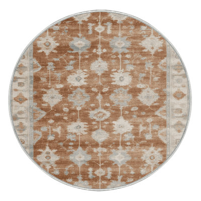 Machine Washable Overdyed Beige Area Rug