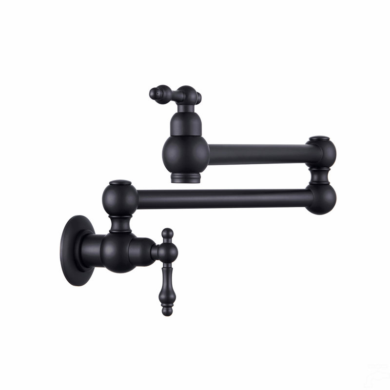 Robinet remplisseur mural, Noir mat