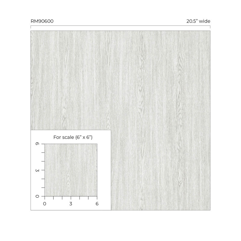Rouleau de papier peint lisse 2,2 pi x 27 po Francom, Gris doux
